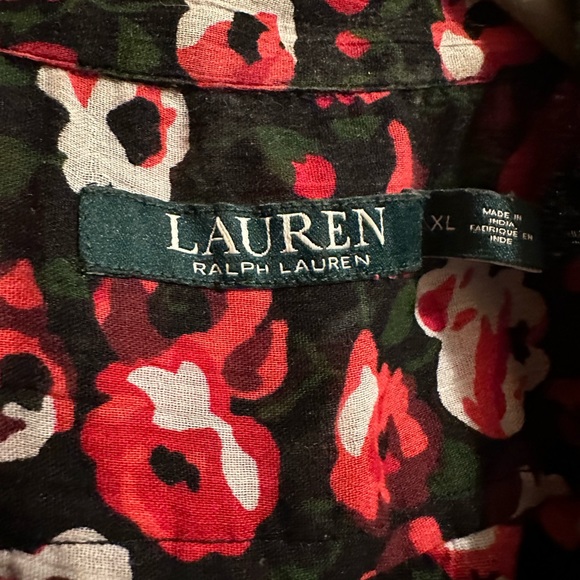 Lauren Ralph Lauren Tops - Ralph Lauren “LAUREN” Rose Button Down - XL